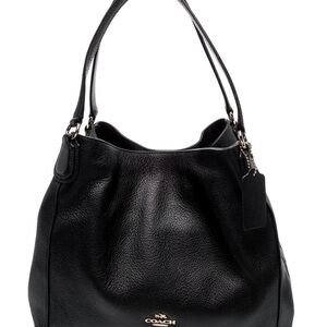 Coach Elegant Black Leather Hobo Bag